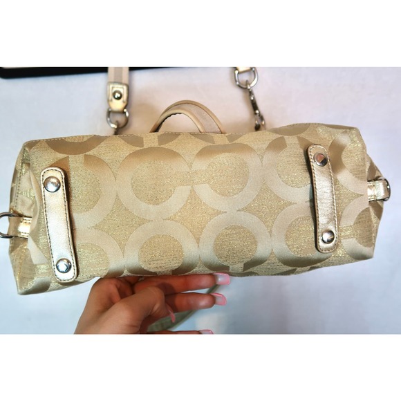 COACH POPPY SATEEN GOLD SATCHEL BAG # G1068-15860 - Picture 3 of 8